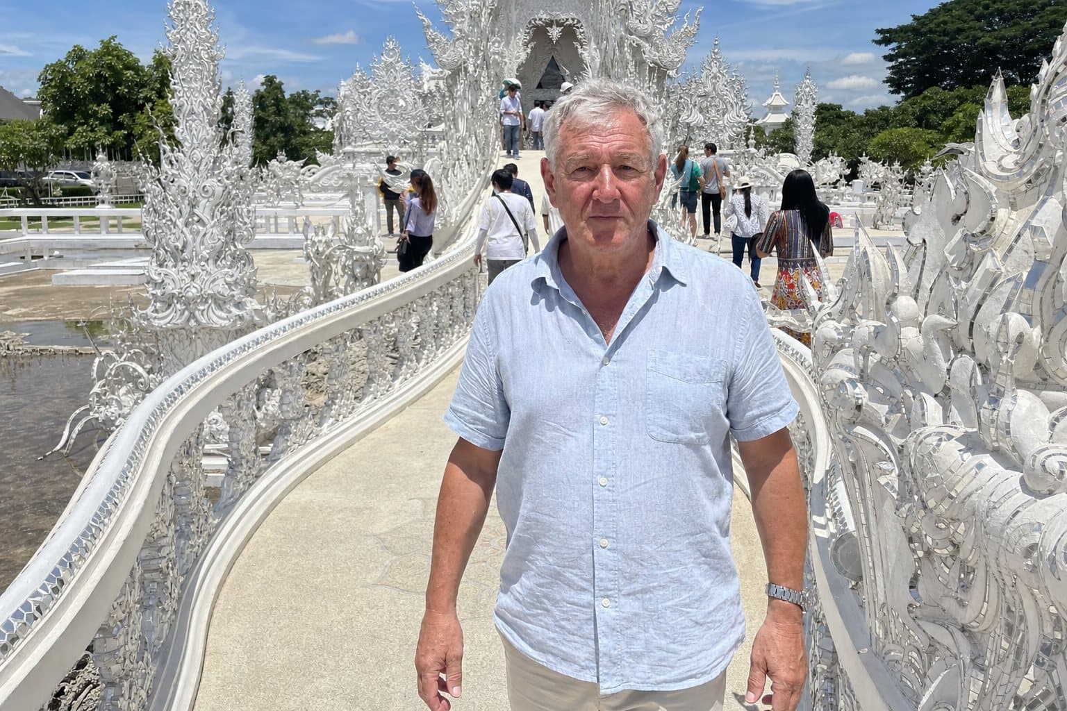 Tim at the White Temple, Chiang Rai